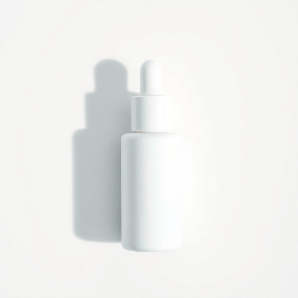 IMG-046 | Lọ serum dưỡng da trắng trên nền trắng
