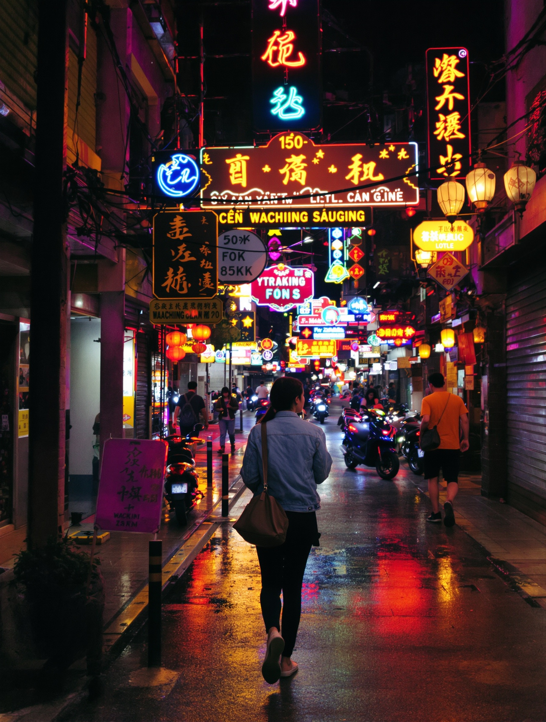 Phố đêm neon — ultra-raw