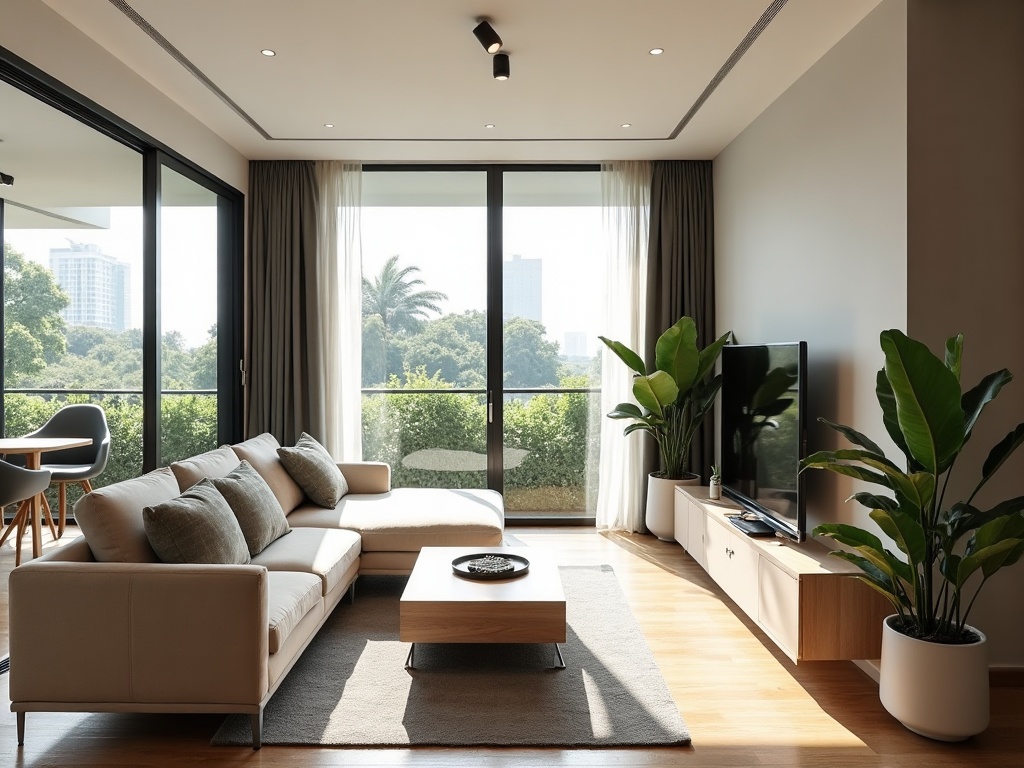 Phòng khách căn hộ hiện đại